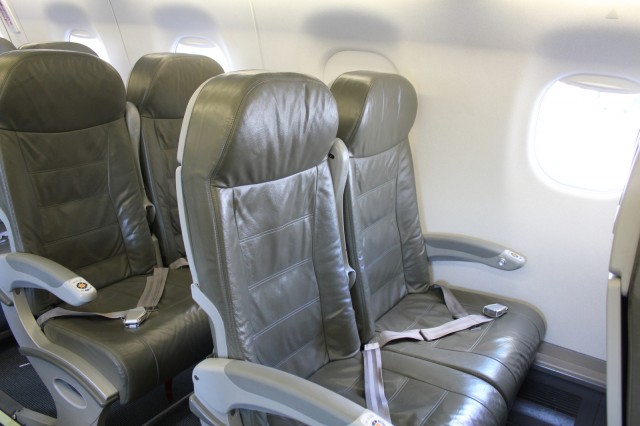 The E-190 provides a window or aisle seat for every passenger. 