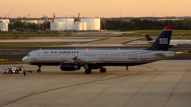 An Airbus A321 (from US Airways) pushing back at Philadelphia. Is this the replacement to the 757? - Photo: Mal Muir | AirlineReporter.com