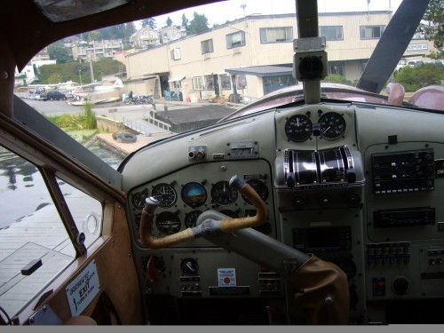 One of the benefits of flying Kenmore Air -- you can sit in the co-pilot seat. Image by Colin Cook.