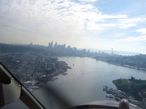 You can't get views of Seattle like this on just any airline. Image by Colin Cook.