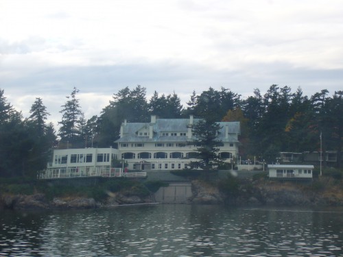 Part of the Rosario resort taken from the seaplane. Image by Colin Cook.