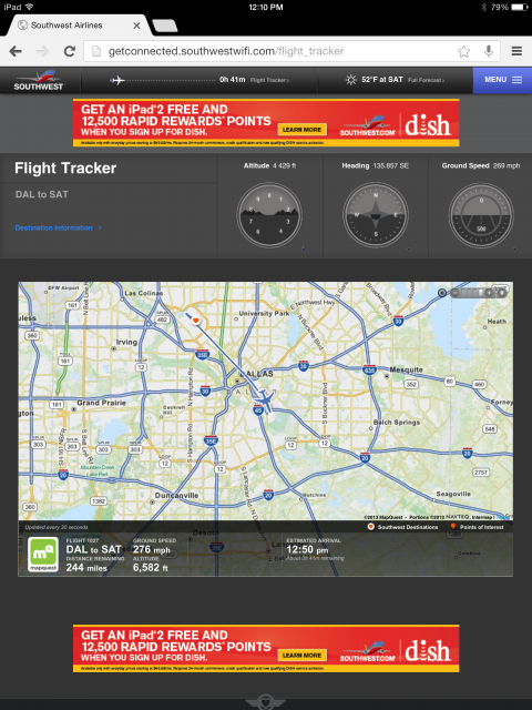 Southwest's well designed, intuitive flight tracker is sure to keep the curious passenger entertained. Photo: JL Johnson | Airlinereporter.com