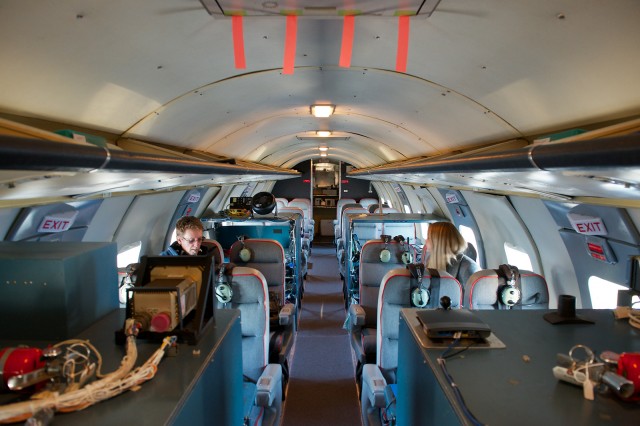 Honeywell Flight Test's Convair 580 cabin. Photo by Bernie Leighton | AirlineReporter.com