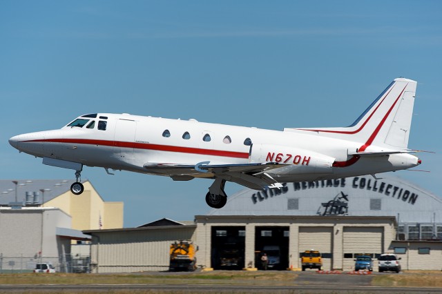 N670H was the first aircraft in the world to be certified with TCAS. Photo by Bernie Leighton | AirlineReporter.com