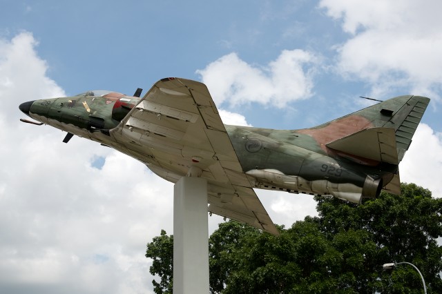A Republic of Singapore Air Force A-4SU Super Skyhawk at the Singapore Air Force Museum. Photo by Bernie Leighton | AirlineReporter.com