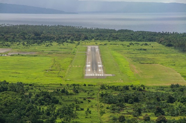 Final approach into Rabaul/Kokopo/Tokua Airport. Photo by Jacob Pfleger. 