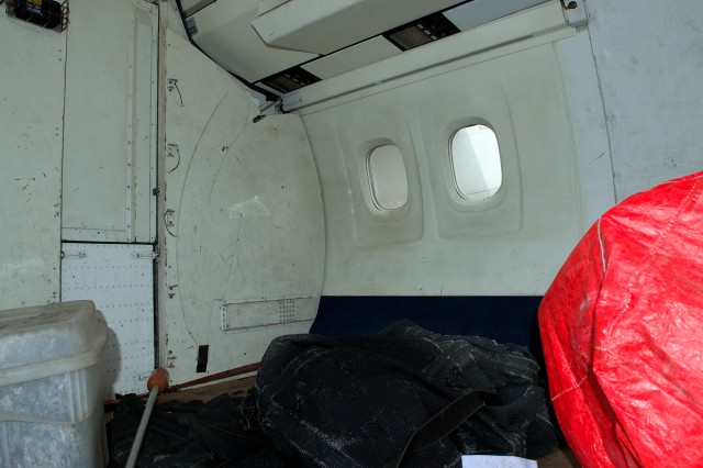 The extended cargo hold of P2-MCK. Photo by Bernie Leighton | AirlineReporter.com