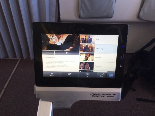 A decent illustration of the PX AVOD IFE unit. Photo by Bernie Leighton | AirlineReporter.com