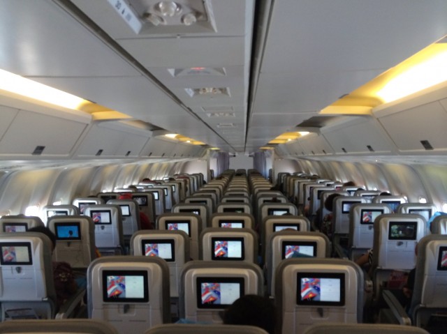 P2-PXW's economy cabin. Photo by Bernie Leighton | AirlineReporter.com