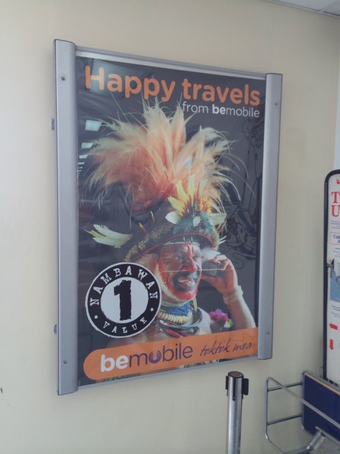 This is how mobilephones are advertised in PNG. Just thought I'd share. Photo by Bernie Leighton | AirlineReporter.com