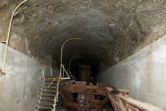 One of the barge tunnels the Japanese dug into the mountains of New Britain to hide ships. Photo by Bernie Leighton| AirlineReporter.com