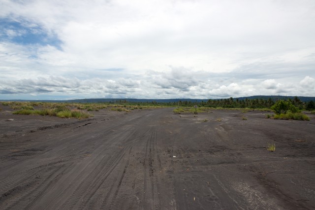 The old Rabaul airport, also built by the Japanese, was destroyed in 1994 when the Rabaul Caldera erupted out of three separate volcanoes. Photo by Bernie Leighton | AirlineReporter.com