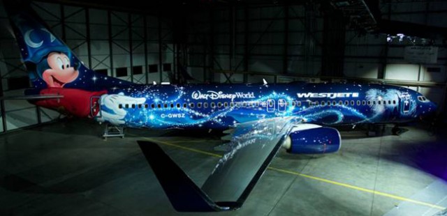 The completed #MagicPlane livery. Photo: WestJet