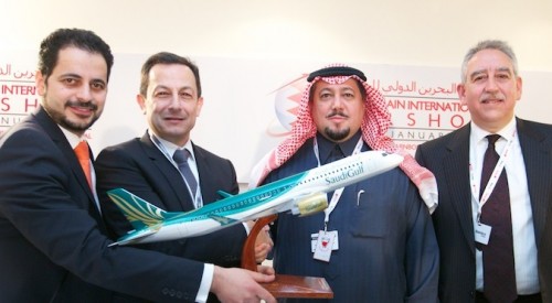 SaudiGulf Airlines announces their order for up to 26 CS300s. Photo: Bombardier Aero