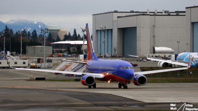 Southwest Boeing 737-700 fresh from the factory
