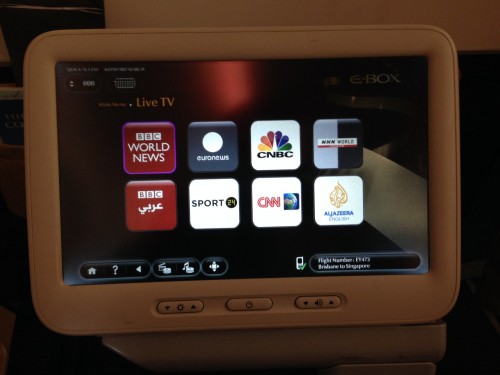 The upgraded IFE now feature a sleection of live TV programs Photo: Jacob Pfleger | AirlineReporter 