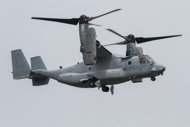 The USAF demonstrated the VC-22 Osprey tilt-rotor aircaft - Photo: Jacob Pfleger