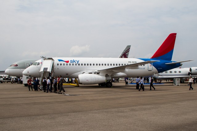 Sukoi Superjet in Sky livery (PK-ECN) - Photo: Jacob Pfleger | AirlineReporter