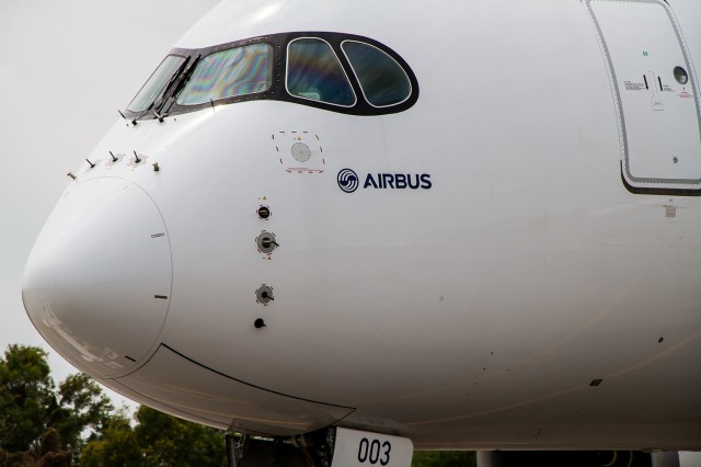 The A350 "nose" it is a slick looking airliner  - Photo: Jacob Pfleger | AirlineReporter