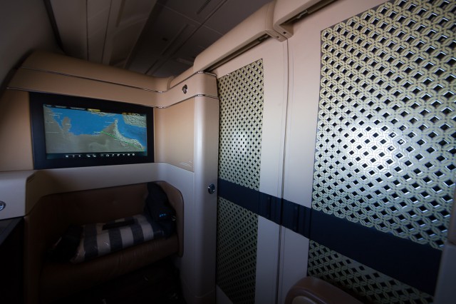 For added privacy and comfort, Etihad suites feature fully closable doors