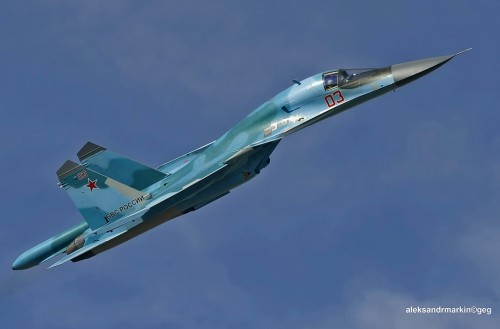 Su-34 flying - Photo: Aleksander Markin / Flickr CC