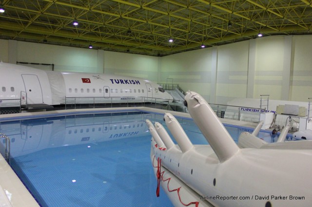 Who wouldn't want a pool like this for themselves? Part 737, part A340/330/310 this is used for crew training at Turkish Airlines - Photo: David Parker Brown | AirlineReporter