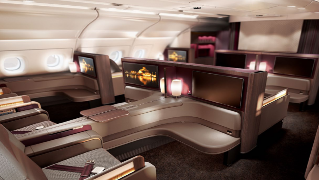 Qatar Airways new A380 First Class. Photo - Qatar Airways