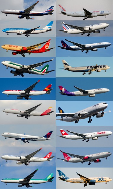 All the different A330 liveries of JFK - Photo: Jason Rabinowitz
