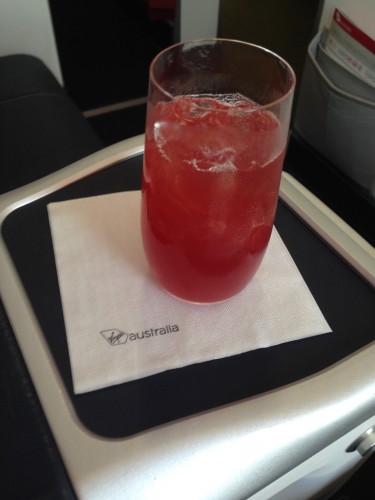 The "Australian" Cocktail, a refreshing beverage to start any flight  Photo: Jacob Pfleger | AirlineReporter