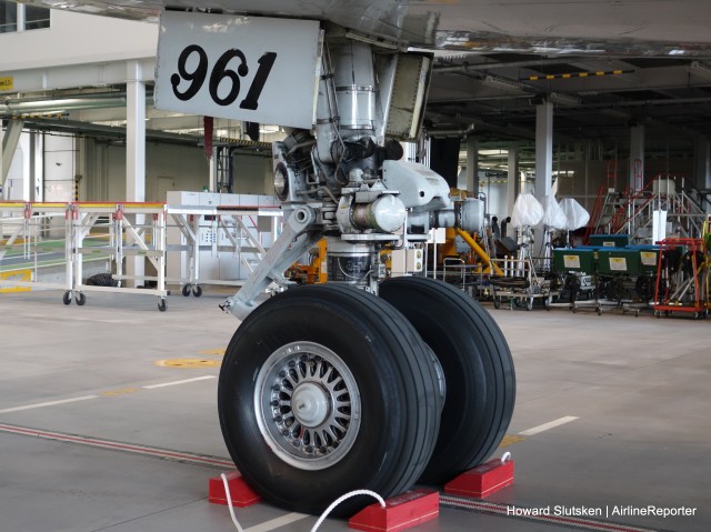 ANA 747-400D JA8961's nose gear - I gave it a pat to say goodbye.