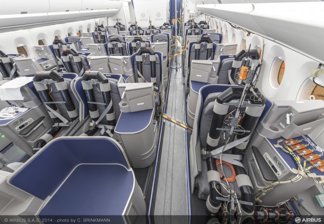 Test equipment on the Airbus A350 - Photo: Airbus