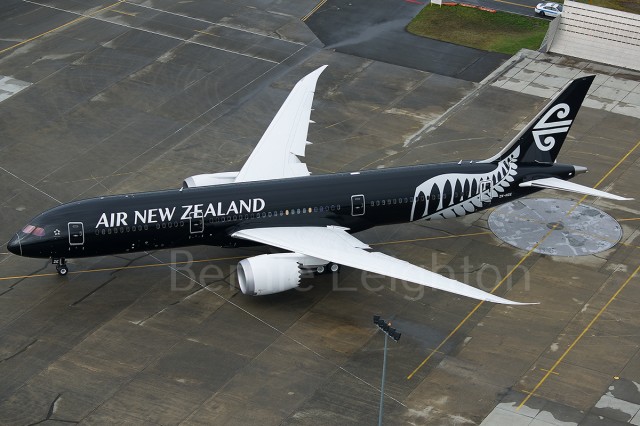 ZK-NZE on the Boeing compass rose at KPAE - Photo: Bernie Leighton | AirlineReporter