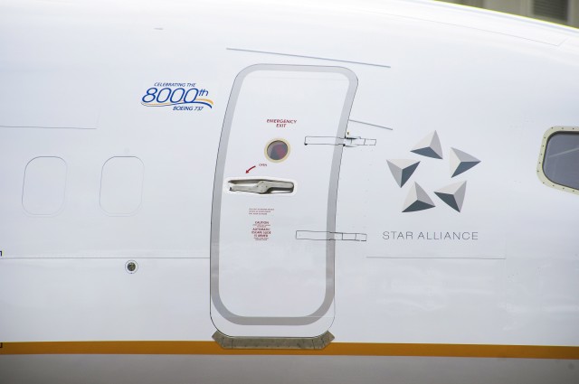 The latest United 737 spots a logo to show that it is number 8000 - Photo: Boeing