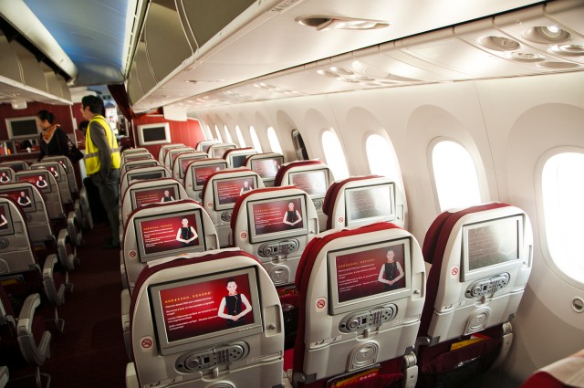 Each seat has an ample entertainment system - Photo: Philip Debski
