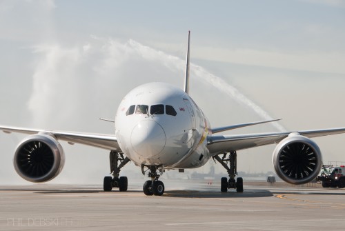 Close up shot of the water cannon salute - Photo: Philip Debsky