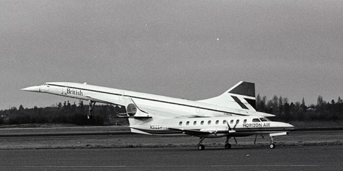 A British Airways Concord visits SEA - Image: Seattle-Tacoma International Airport