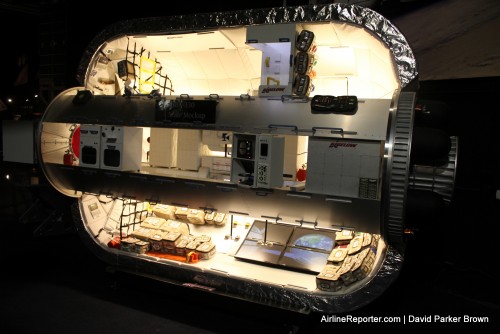 The mock up shows how much of the infrastructure of the BA-330 is in the middle, living space around the outside