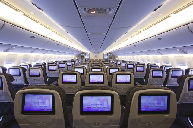 Economy class in EVA's new 777 is still nine abreast - Photo: EVA Airline