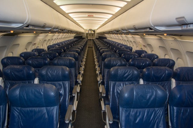 Being inside an airplane while it is having work done is always an interesting experience - Photo: Jason Rabinowitz