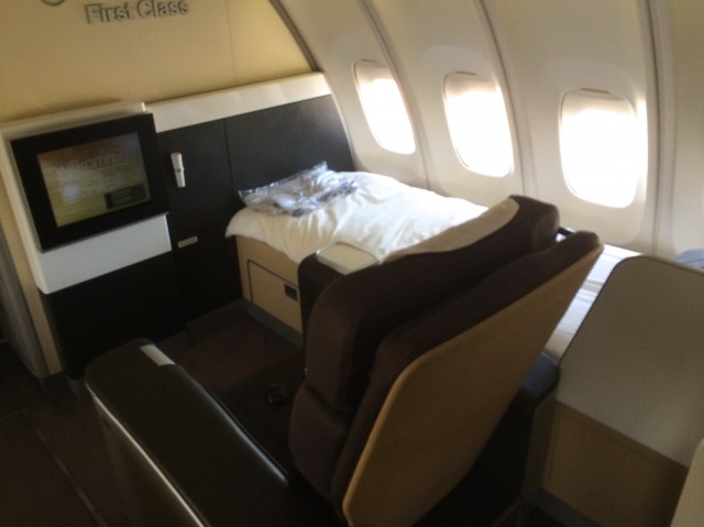 The Lufthansa First Class Suite in all its glory. It may look minimalist, but it is nearly perfect. Photo - Bernie Leighton | AirlineReporter.com 