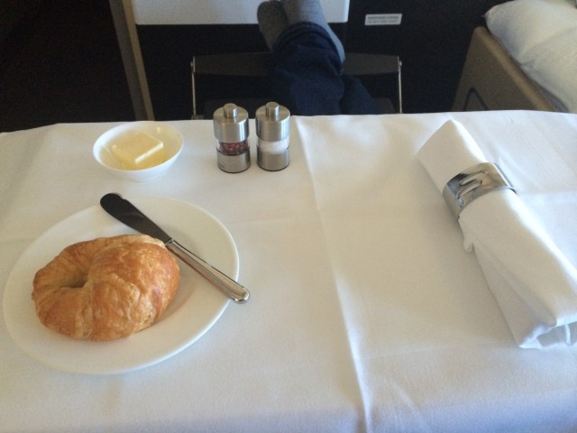 A great breakfast always starts with a croissant. Photo - Bernie Leighton | AirlineReporter.com