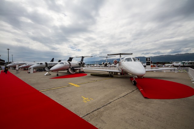 A total of 56 aircraft were p-resent at the EBACE 2014 static display Photo: Jacob Pfleger | AirlineReporter