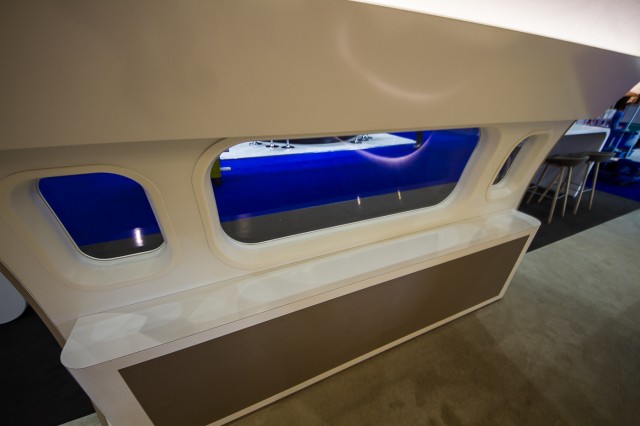 Boeing in cooperation with Fokker services launched the panoramic window concept for the BBJ MAX Photo: Jacob Pfleger | AirlineReporter