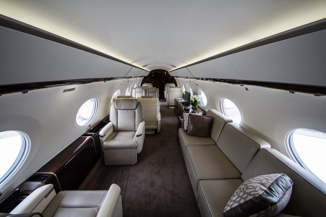 The spacious G650 cabin Photo: Jacob Pfleger | AirlineReporter