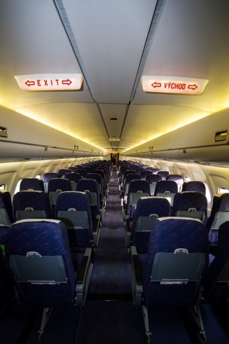 The rear cabin consists of 15 or so rows of economy class seating Photo: Jacob Pfleger | AirlineReporter