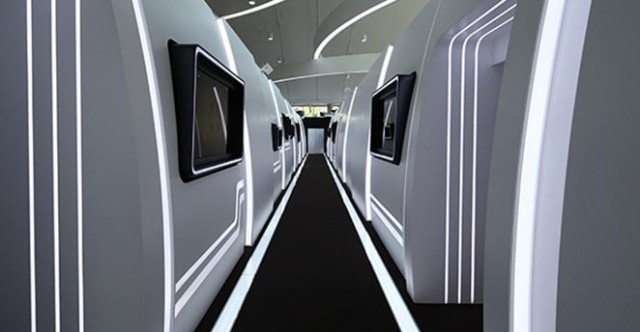Etihad Airways has an innovative 1-1 configuration for their First Class Apartment. Rendering - Etihad Airways