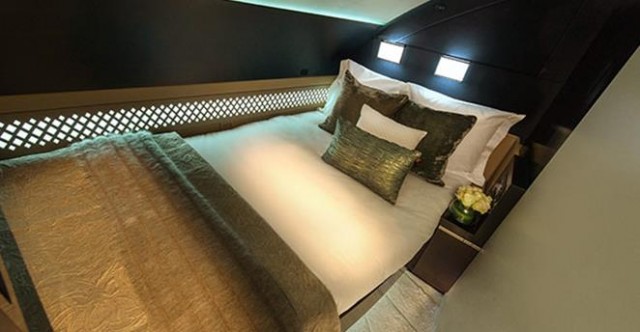 A private jet beating double bed will be part of Etihad's A380 Residence. Rendering - Etihad Airways