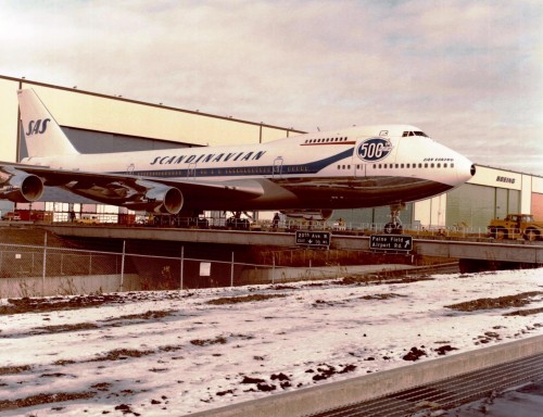 The 500th Boeing 747 going to Scandinavian Airlines back in 1981 - Photo: Boeing