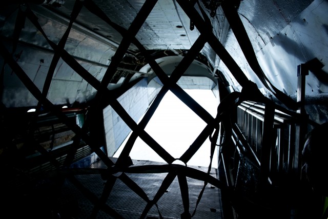 The open cargo door of the AN-12 I flew on. Photo- Bernie Leighton | AirlineReporter.com