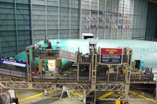 Check out all the tails on the hangar door. 